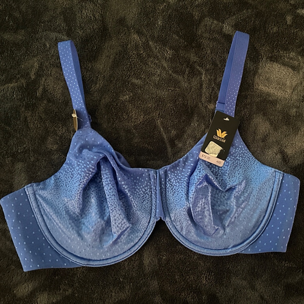 Wacoal Back Appeal Underwire Bra Blue Size 40D New with tags